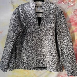 Fuzzy Time and Tru Sherpa 3/4 zip up sweater